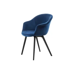 Bat Dining Chair Fully Upholstered, Velvet 420/black