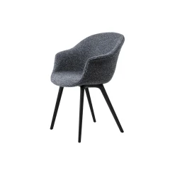 Bat Dining Chair Fully Upholstered, Around Bouclé 023/black