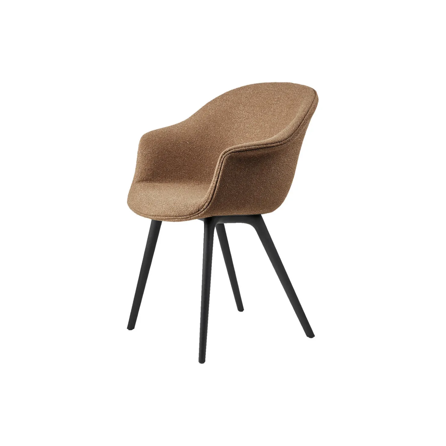 Bat Dining Chair Fully Upholstered, Around Bouclé 032/black