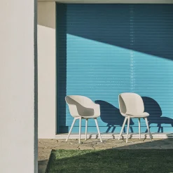 Bat Dining Chair Outdoor, alabaster white