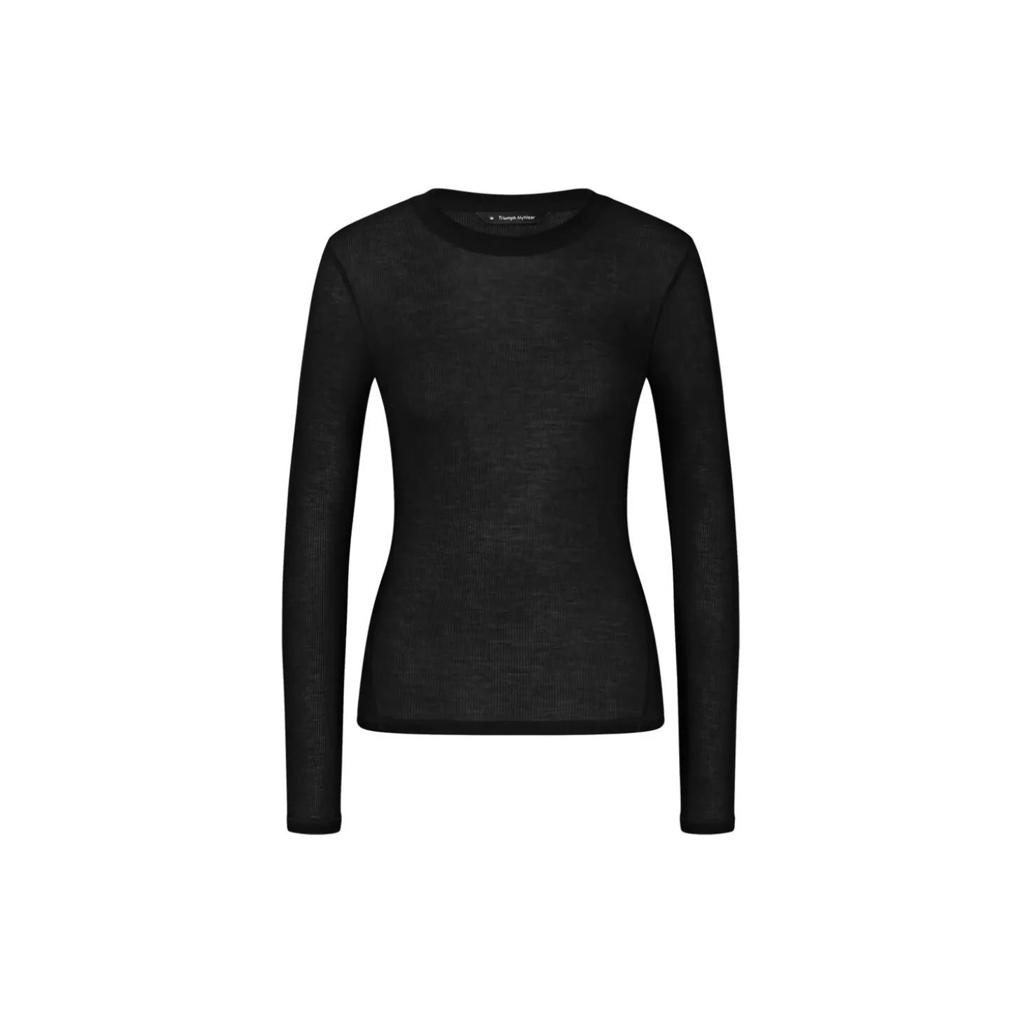 Beauty Layers Top LSL Crew Neck, black