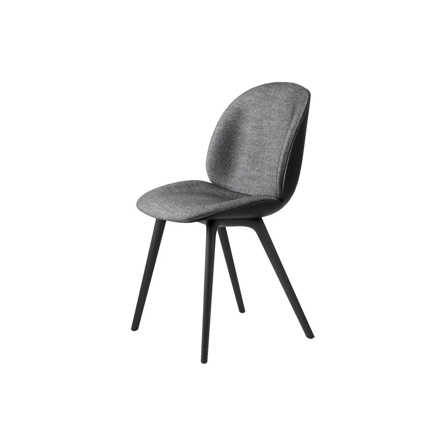 Beetle Dining Chair Front Upholstered, Plain 0023/black