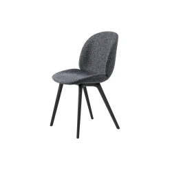 Beetle Dining Chair Fully Upholstered, Around Bouclé 023/black
