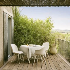 Beetle Dining Chair Outdoor, alabaster white