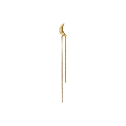 Bella Moon Earring with Long Chains Single, gold