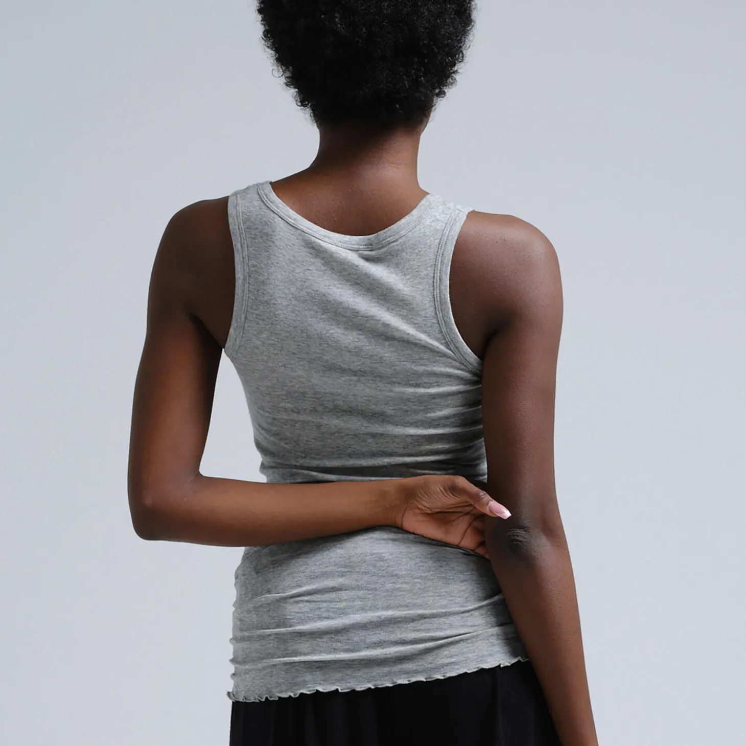 Bella top, grey melange