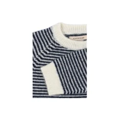 Berle Knit Sweater, ensign blue/buttercream