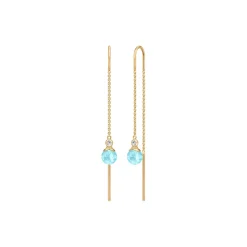 Berry Chain Earring, gold/ice blue