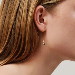 Berry Chain Earring, gold/ice blue