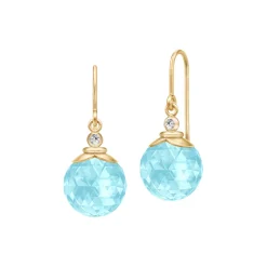 Berry Earring, gold/ice blue