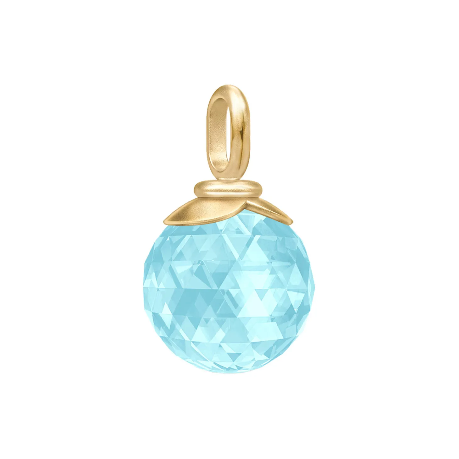 Berry Pendant M, gold/ice blue