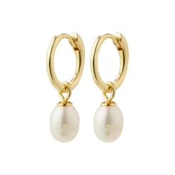 BERTHE Pearl Øreringe, gold plated