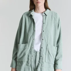 Berubetto lang jakke, sage green