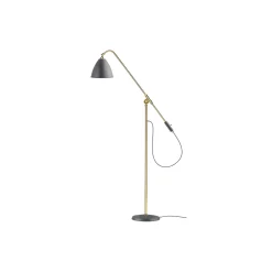 Bestlite BL4 Floor Lamp, grey semi matt/brass
