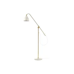 Bestlite BL4 Floor Lamp, soft white semi matt/brass