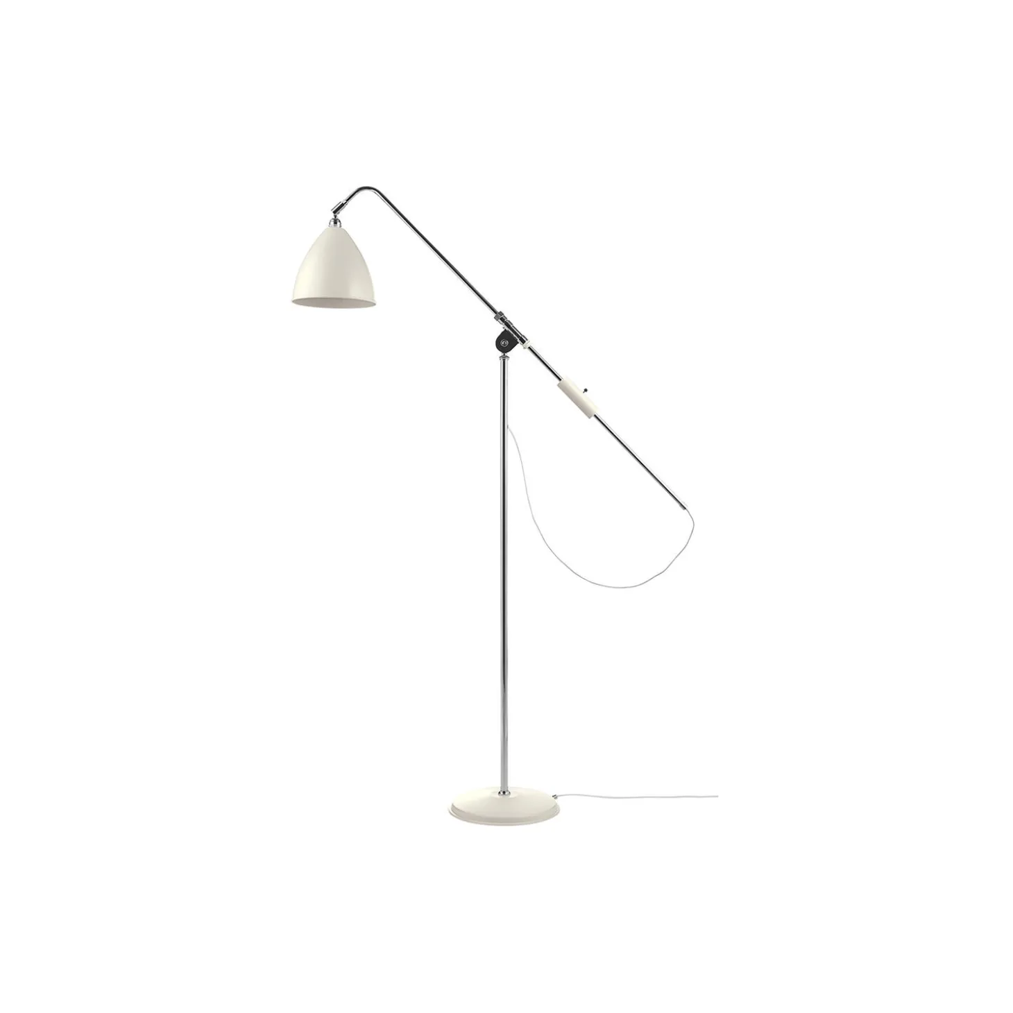 Bestlite BL4 Floor Lamp, soft white semi matt/chrome