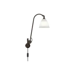 Bestlite BL6 Wall Lamp, bone china/black brass