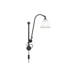 Bestlite BL5 Wall Lamp, bone china/black brass