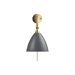Bestlite BL7 Wall Lamp, grey semi matt/brass