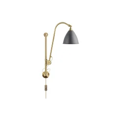 Bestlite BL5 Wall Lamp, grey semi matt/brass