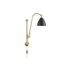 Bestlite BL5 Wall Lamp, soft black semi matt/brass