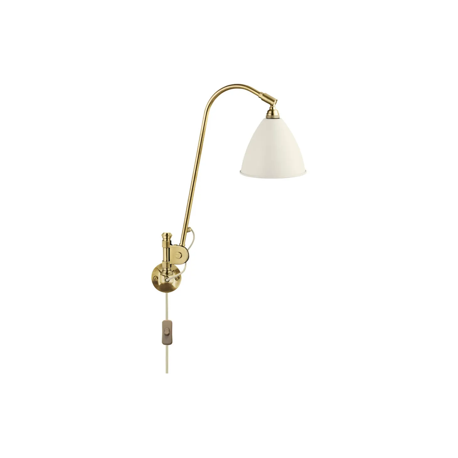 Bestlite BL6 Wall Lamp, soft white semi matt/brass