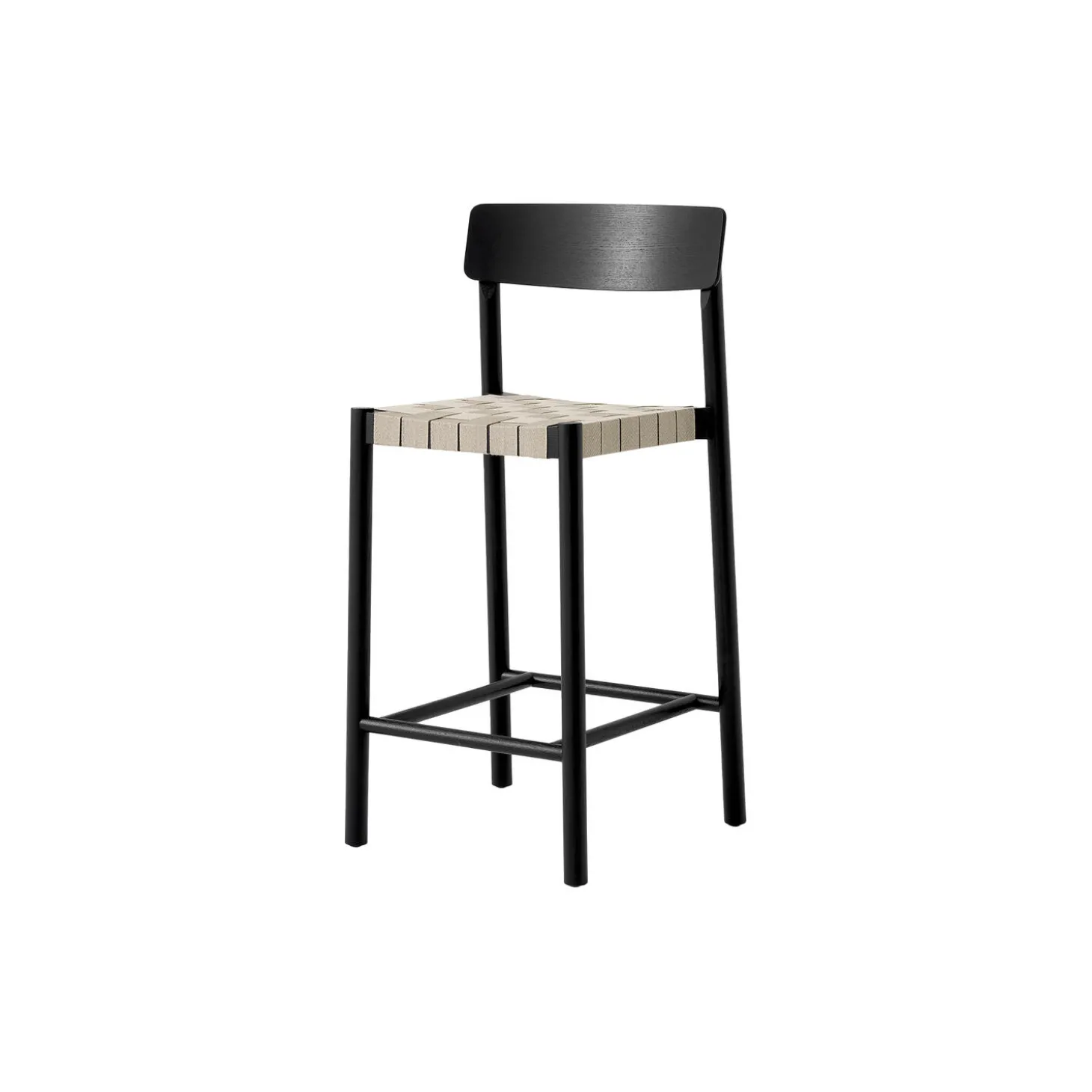 Betty TK12 Counter Chair, black lacquered ash/natural
