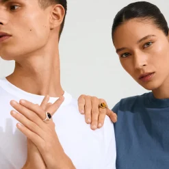 BETWEEN ring, guldbelagt