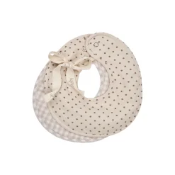 Bibi Bibs 2-Pack Dot, brown dot