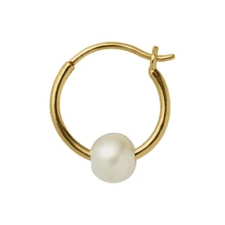 Big Pearl Berrie Hoop Single, gold
