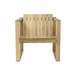 BK11 loungestol, ubehandlet teak