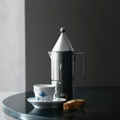 Blå Elements espressokop med underkop 9 cl