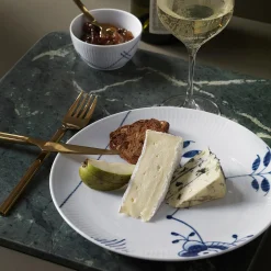 Blå Mega Riflet coupe tallerken Ø 23 cm