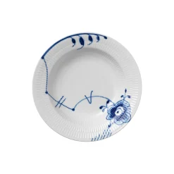 Blå Mega Riflet dyb tallerken Ø 21 cm