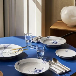 Blå Mega Riflet dyb tallerken Ø 27 cm