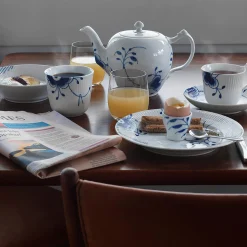 Blå Mega Riflet dyb tallerken Ø 17 cm