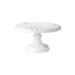 Blå Mega Riflet fad på fod 23 cm