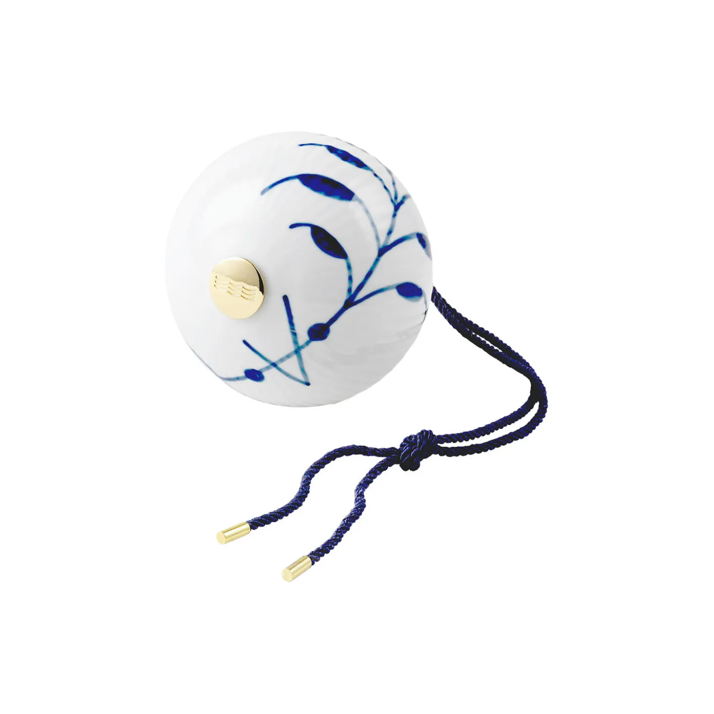 Blå Mega Riflet julekugle #1