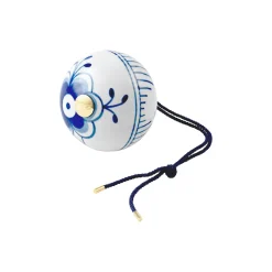 Blå Mega Riflet julekugle #2