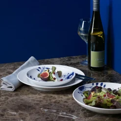 Blå Mega Riflet moderne tallerken Ø 20 cm