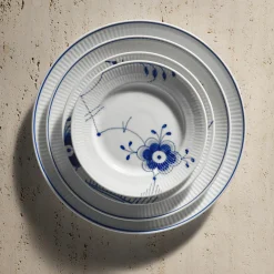 Blå Mega Riflet tallerken Ø 19 cm, Nr. 2