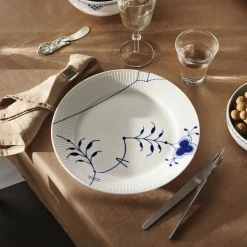 Blå Mega Riflet tallerken Ø 22 cm, Nr. 9