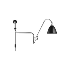 BL10 Wall Lamp, black semi matt/chrome