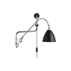 BL10 Wall Lamp, black semi matt/chrome