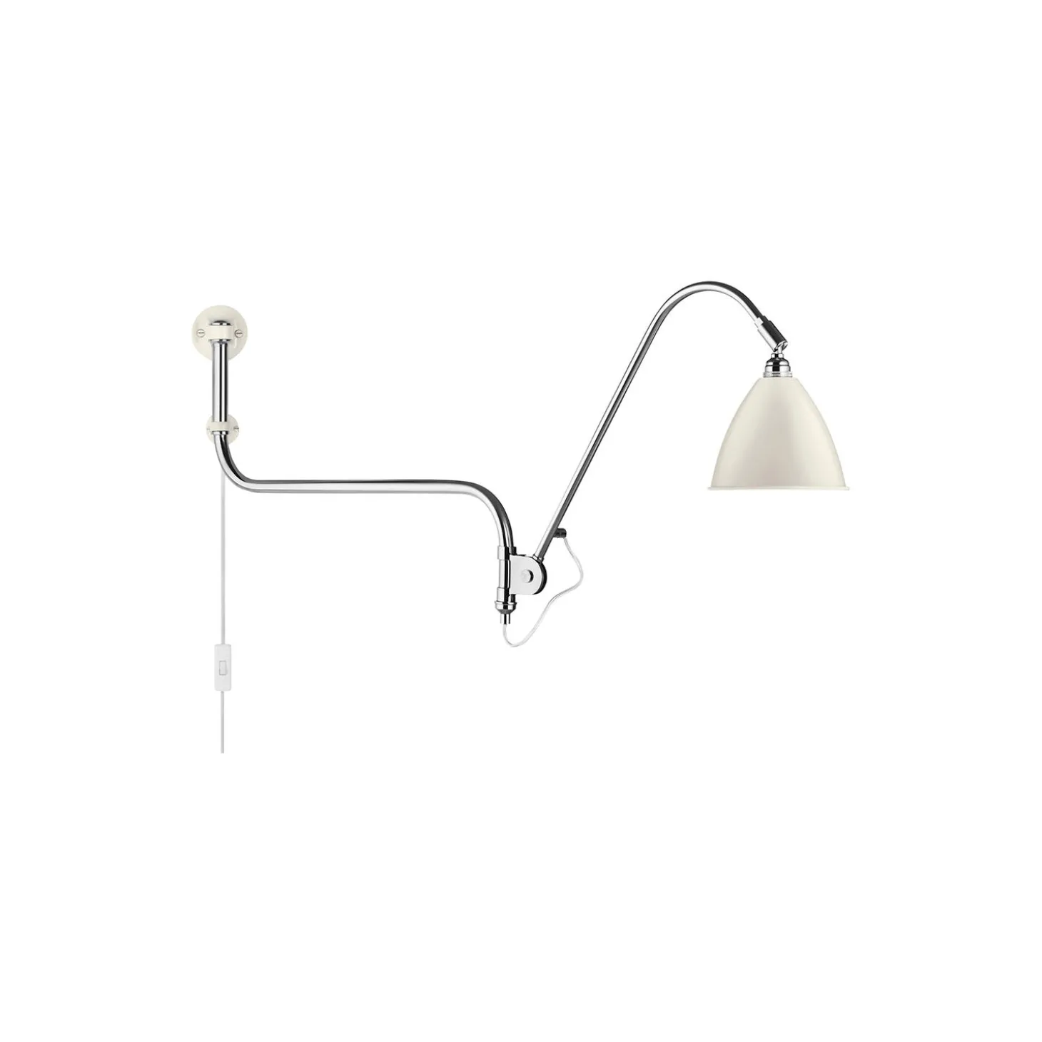 BL10 Wall Lamp, soft white semi matt/chrome