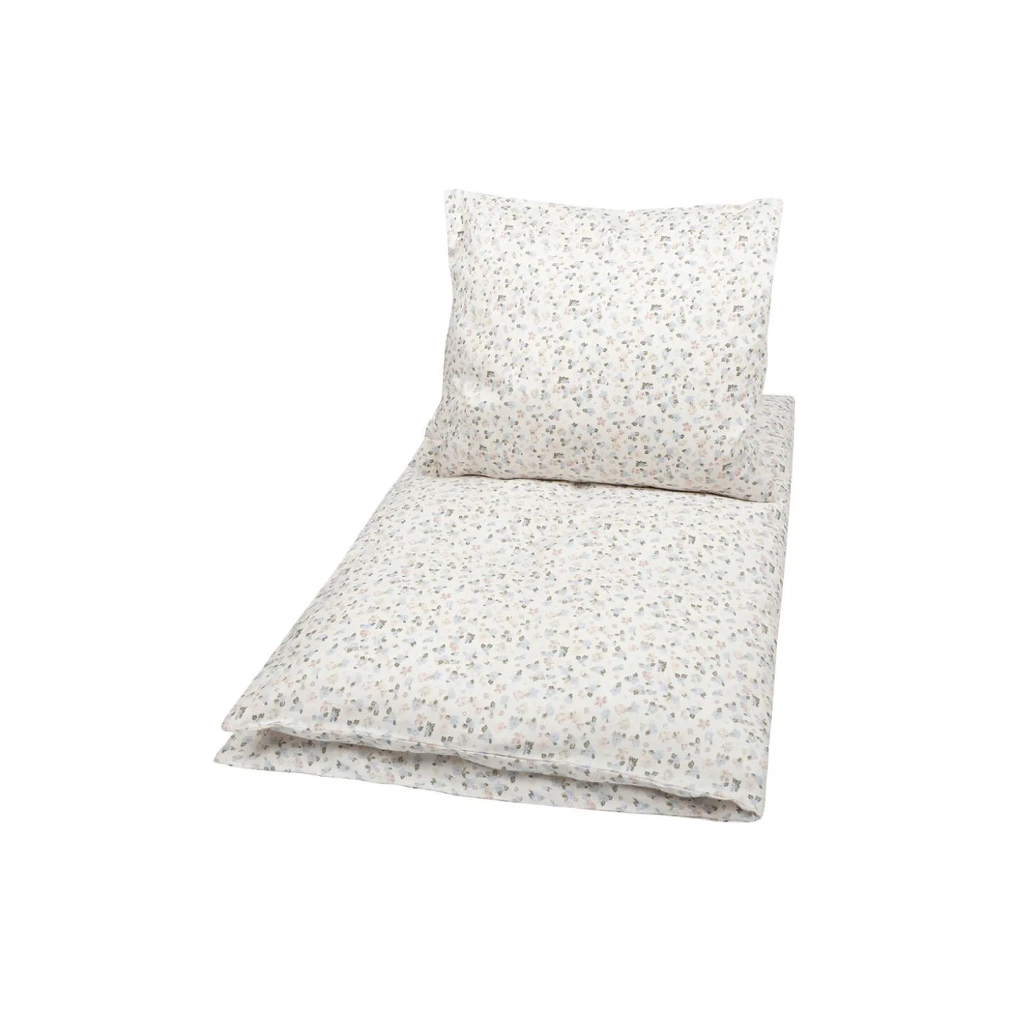 BLOOM junior sengetøj, balsam cream/peony/jasmin blue