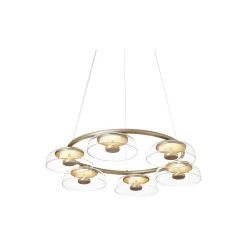 Blossi 6 Pendant, nordic gold/clear