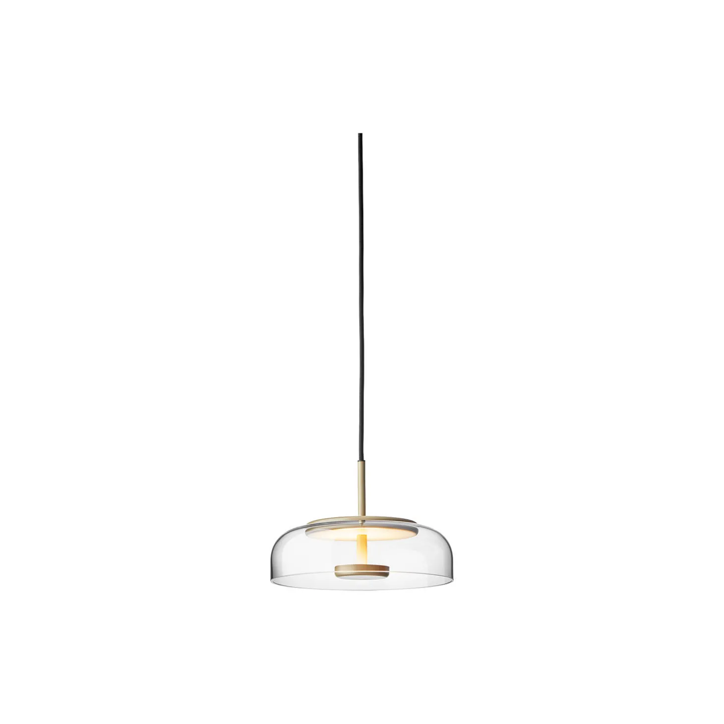 Blossi 1 Pendant, nordic gold/clear