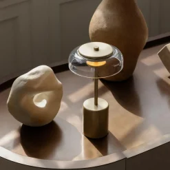 Blossi Mini Portable Table Lamp, nordic gold
