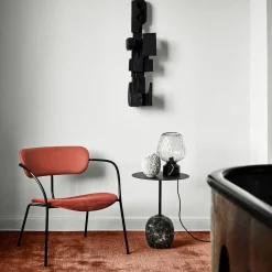 Blown SW6 bordlampe, sølv/sort